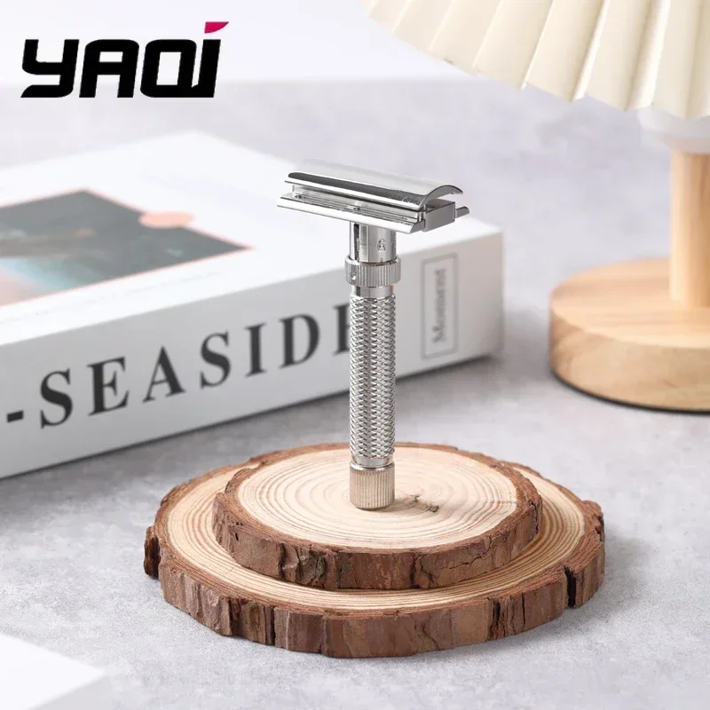 YAQI Adjustable Ultima Stainless Steel Mens Safety Razor - Barber-Luxury Grooming Essentials,for Precision Shaving