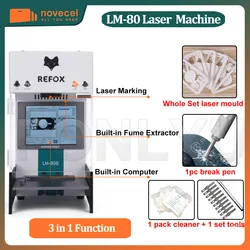 REFOX LM-80E 3 in 1 Intelligent Laser Marking Machine (Laser Marking / Built-in PC Fume Extractor) LM-80B Phone repair refurbish