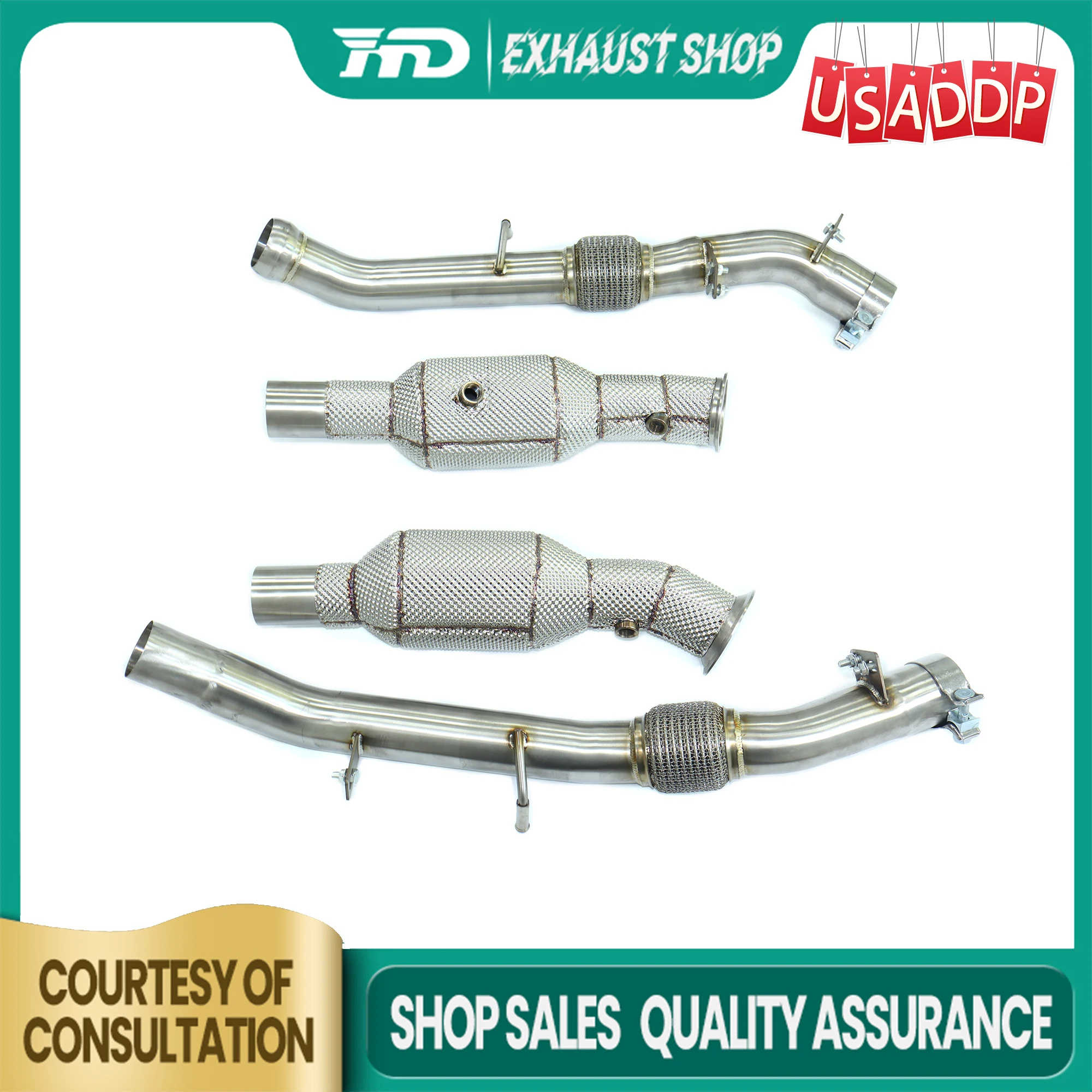 

HMD Heat shields for Mercedes Benz GLE43 C292 3.0T Downpipe Exhaust system powerful Non-destructive installation ﻿