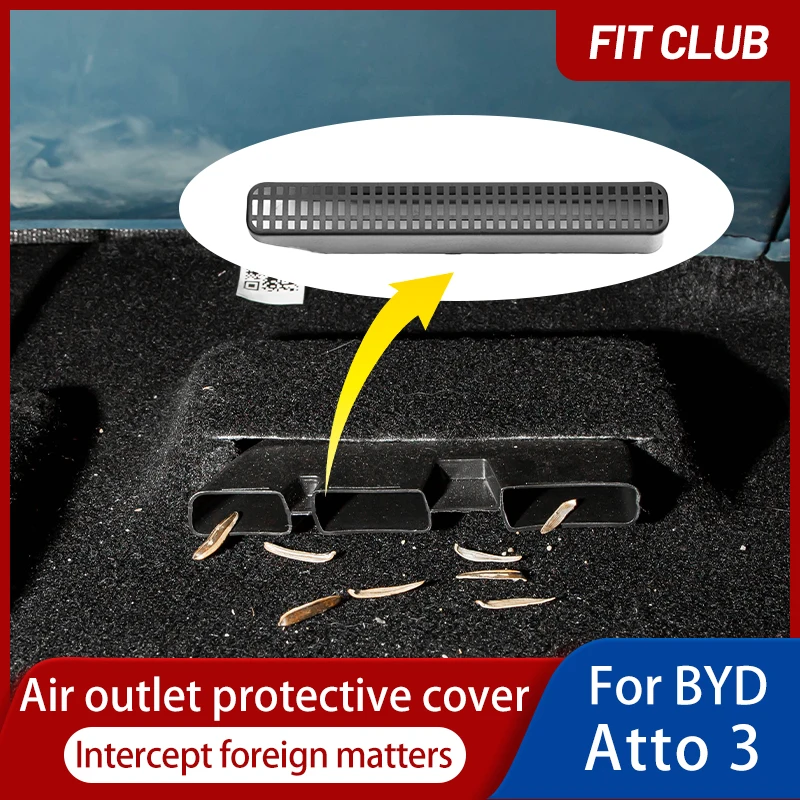 

2pcs Car Air Vent Anti-blocking for BYD Atto 3 EV 2022 2023 Under Seat Car Air Outlet Cover Dust Cover Atto3 Accessories ABS