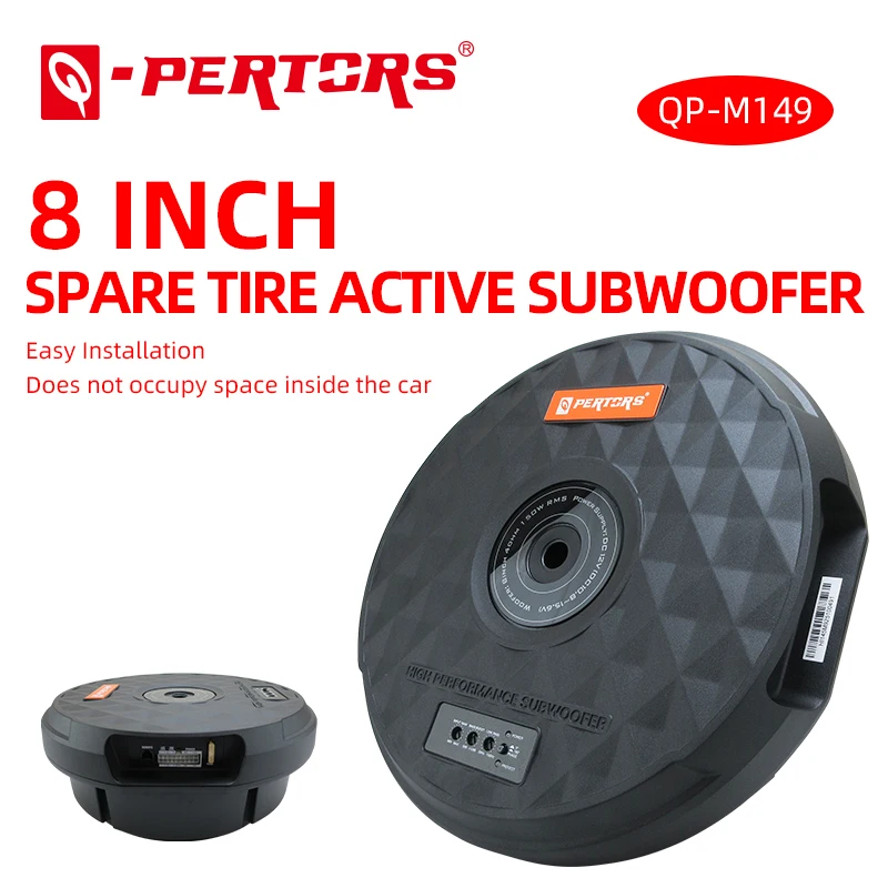 Q-PERTORS QP-M149  8inch  RMS 150W Active concealed subwoofer with spare tire  Active Subwoofer 8inch Woofer Car Audio Subwoofer