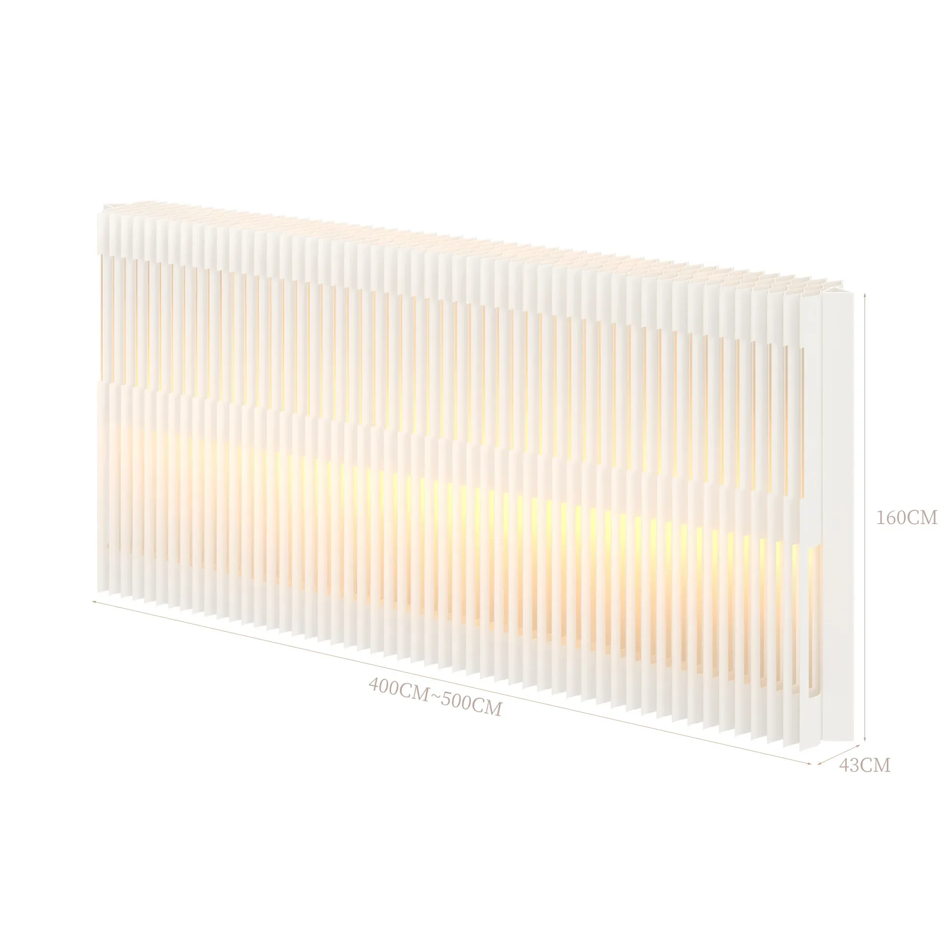 Office paper screen partition, small apartment beauty salon false wall