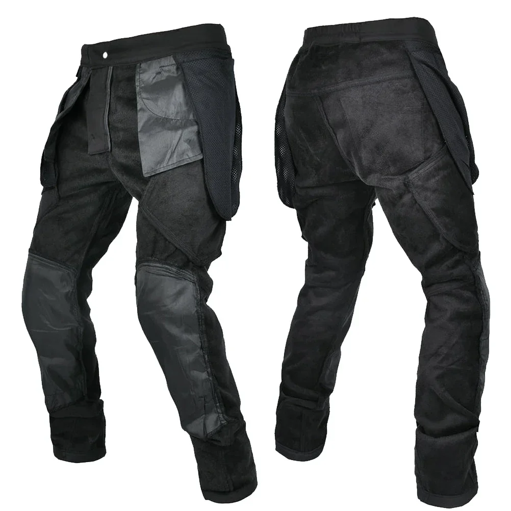 Waterproof Men Motorcycle Riding Pants Winter Plus Velvet Motocross Racing Trousers With 4 x Upgrade CE Armored Knee Hip Pads