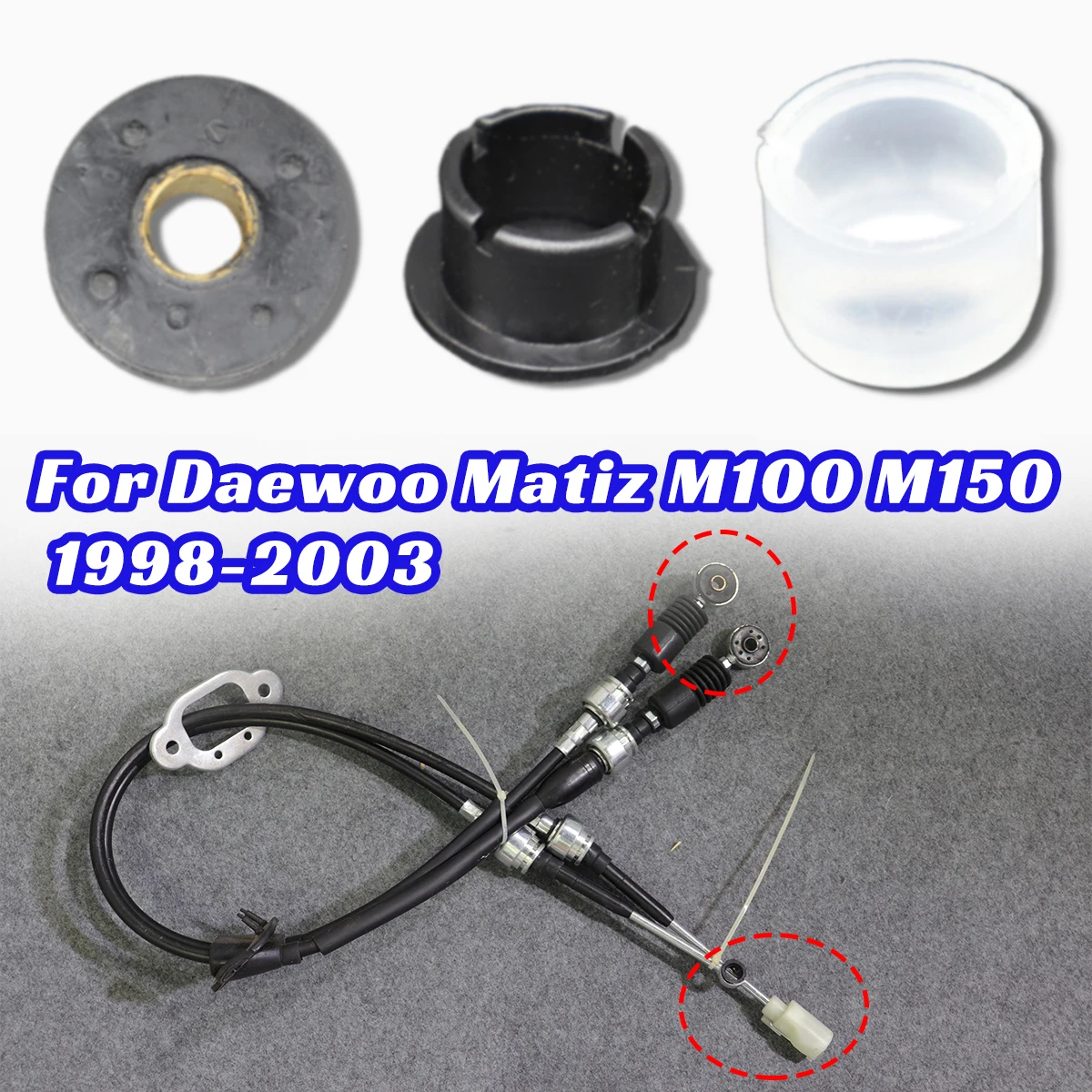 

For Daewoo Matiz M100 M150 1998-2003 Manual Gearbox Shift Cable Linkage Bushing Lever Selector Rod Connect Drivetrain Trans Car