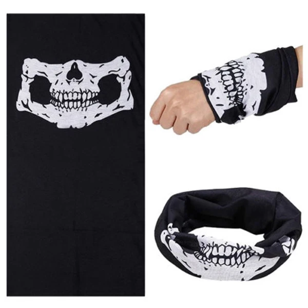 2PCS Cool Bicycle Ski Half Face Mask Ghost Scarf Multi Use Neck Warmer COD