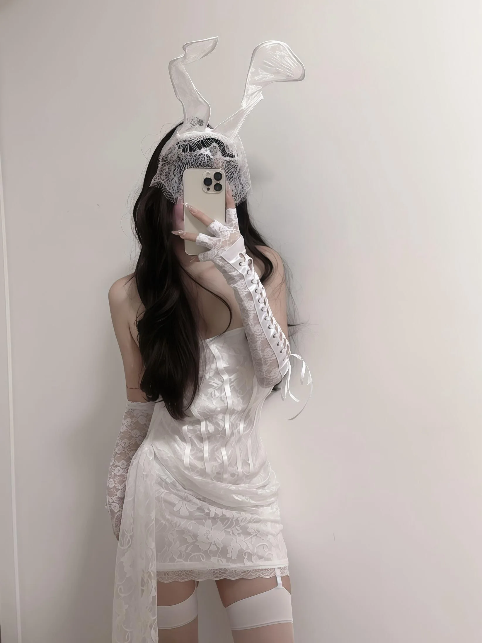 

White Lace Bridesmaid Dr Sexy ort Skirt loween Costume Pure Desire Sle Rabbit Girl Cosplay Faion for Young Women