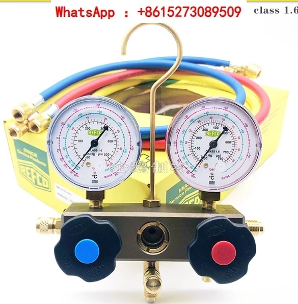 Air conditioning fluorine pressure gauge set BM2-6-DS-R32/R410A double head snow seed pressure gauge