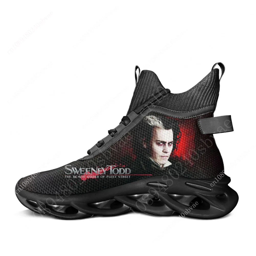 Sweeney Todd The Demon Barber of Fleet Street High Top Flats Sneakers Mens Womens Sports Running Shoes Lace Up Mesh Custom Shoe