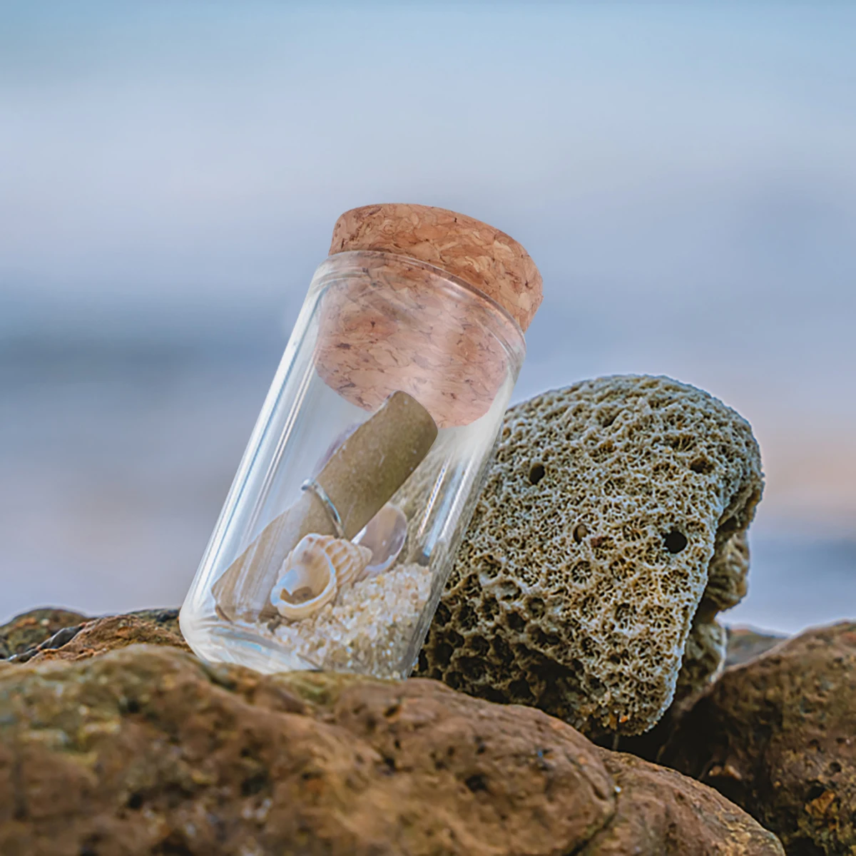 

10pcs 20Ml Cork Stopper Glass Bottle Transparent Cordyceps Wishing Bottle Storing Spices Cookies Decorative Creative Glass Jar