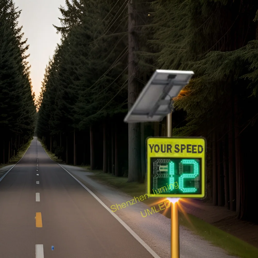 Factory Direct Solar Radar Speed Limit Signs LED Traffic Display Board