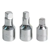 3pcs Square Oil Pan Drain Screw Disassembly Wrench Socket Drain Tools Extended S8/S10 And Standard S8 Socket Drain Tool