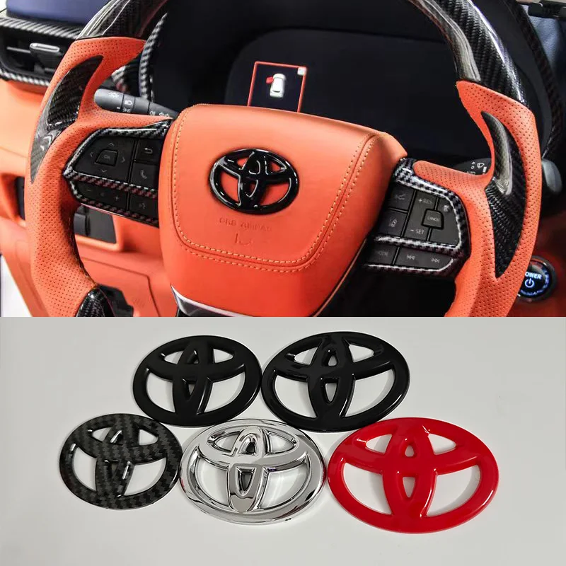 

Free of Disassembly Steering Wheel Logo Car Emblem Stickers for Toyota RAV4 Corolla Camry Yaris Vios Hilux Prius CHR Accessories