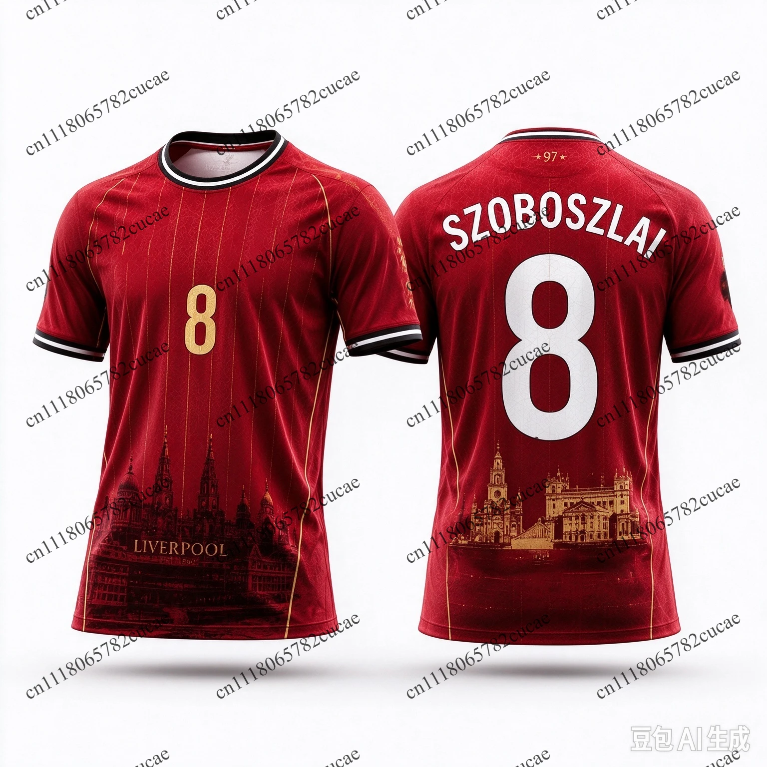 2026 England Match Training Uniform Szoboszlai No.8 Football Jersey Summer Sports Men's T-Shirt Kid's Clothing Tee Woman