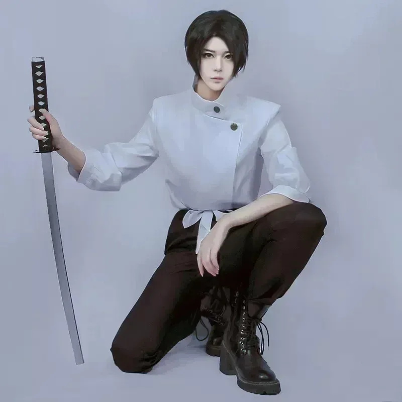 Okkotsu Yuta Косплей Костюм Дзюдзюцу Кайсен Топ Брюки Пояс Zhengtai Униформа Набор Cos Хэллоуин Карнавальный Костюм Comic Con
