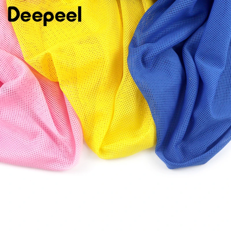 

100x155cm Color Mesh Fabric Sportswear Bags Soft Breathable Cloth Shirt Shorts Polyester Net Fabrics DIY Crafts Material