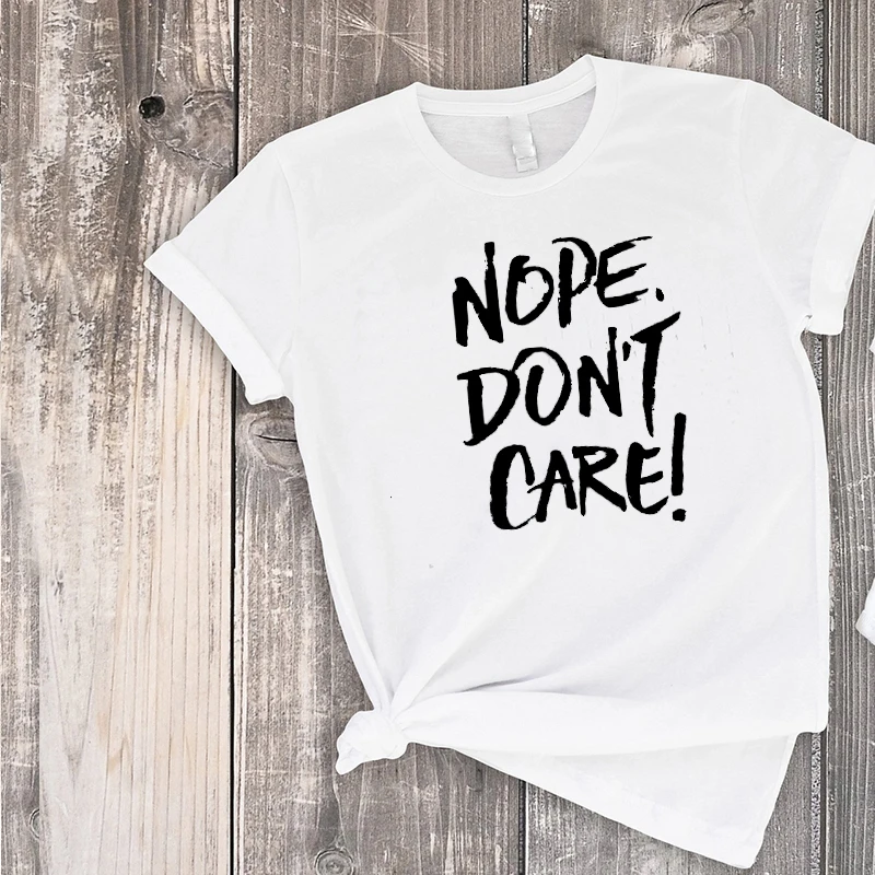 Nope Don't Care Family Matching Clothes Funny Kids Baby Shirt Print Fashion 2022 Matching Outfits Mommy and Me Summer