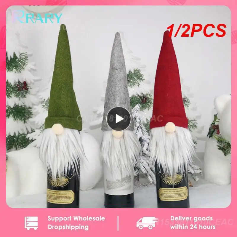 1/2PCS Gorgeous Party Eye-catching Festive Wine Bottle Cover Adorable Charming Champagne Home Decor Whimsical Decorations