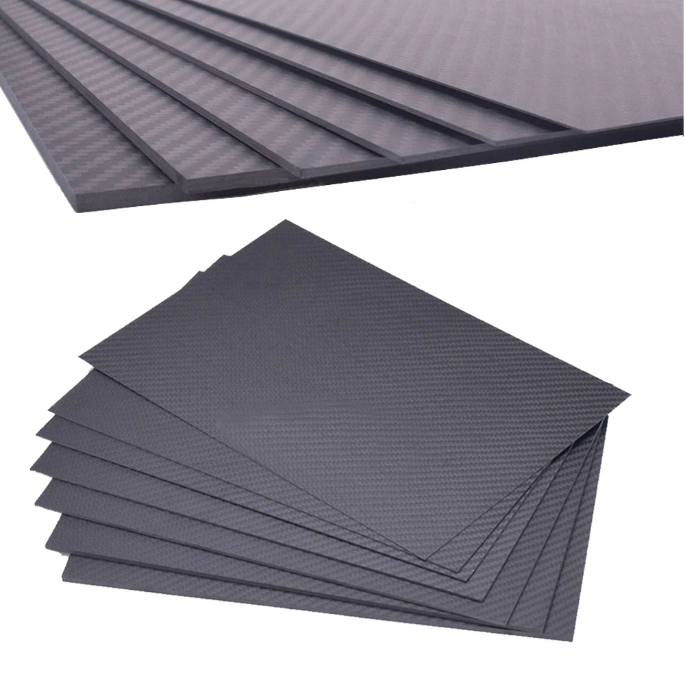 400mm X 200mm 3K Carbon Fiber Panel Sheet 0.5mm 1mm 1.5mm 2mm 3mm 4mm 5mm High Hardness Composite Material Plate