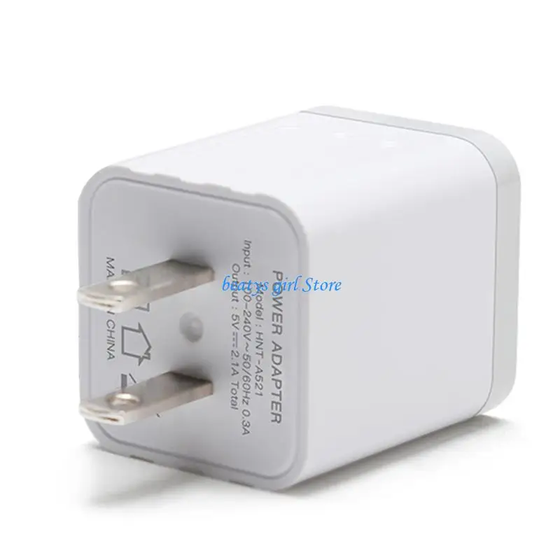 C7AB Minimalist Design Two USB Portable Fast Charging Block for in Office