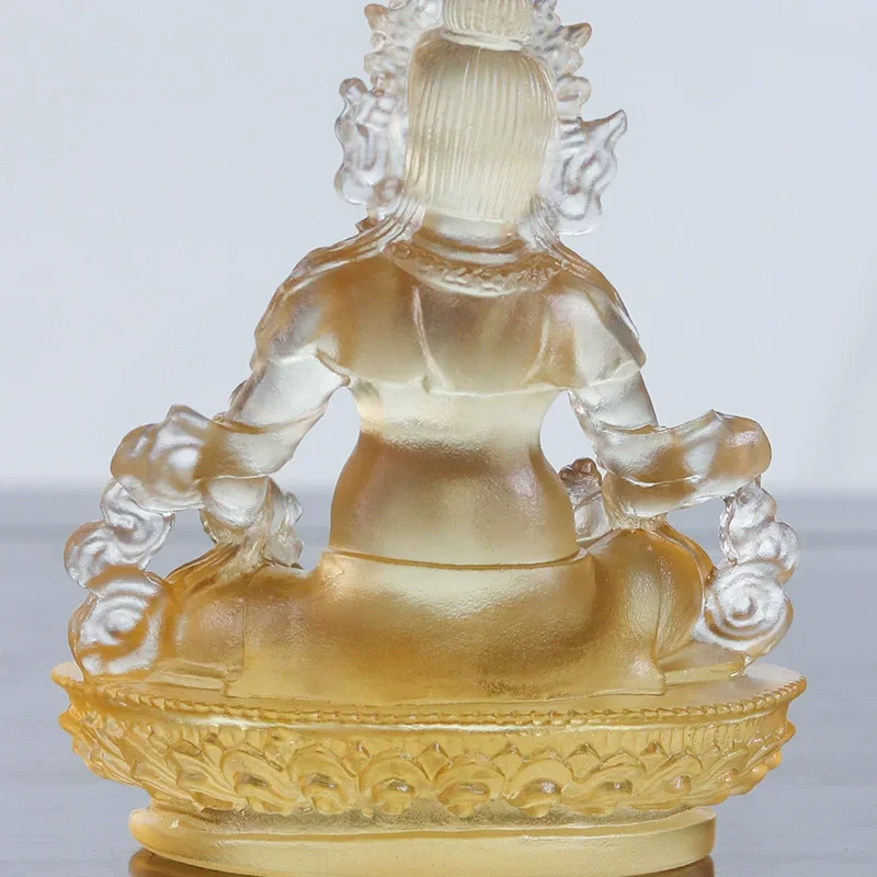 Yellow Statue For Water Offering Altar Buddhist Five Wealth Gods Deity Prosperity Blessing Figurine For Home Office Desk