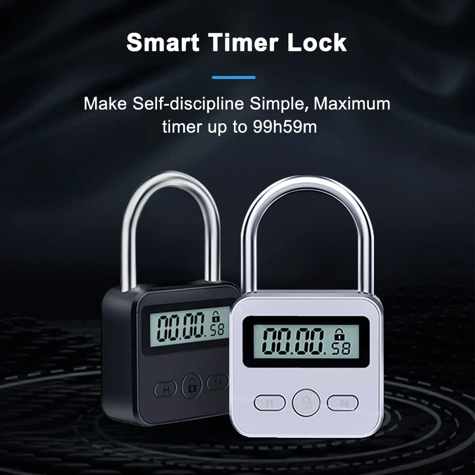 CDOK Timer Padlock, Padlock with Countdown Timer for Automatic Unlocking, Multi-purpose