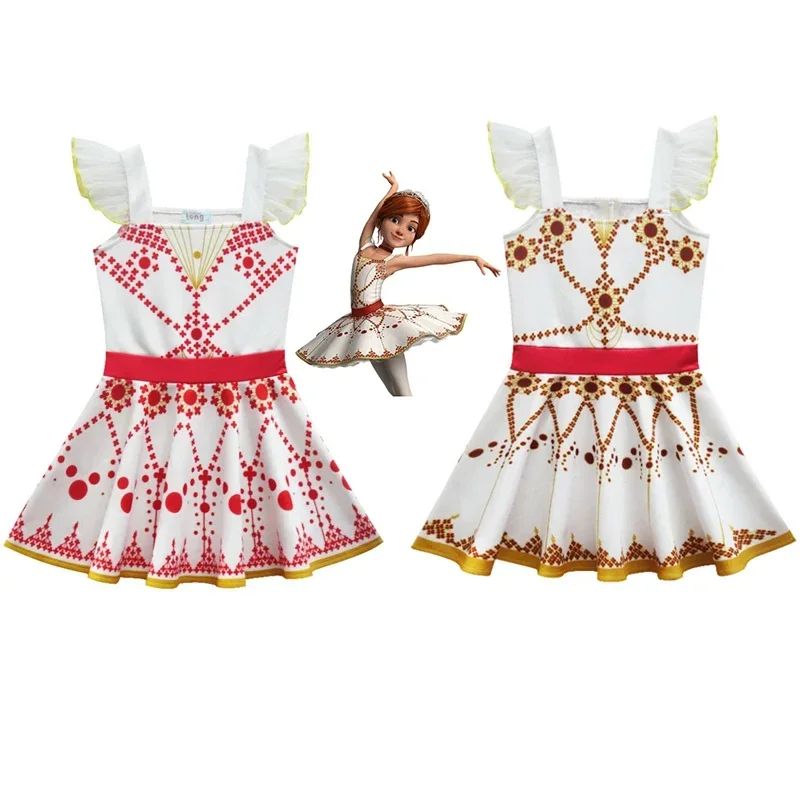 Anime Ballerina Felicie Cosplay Costume Halloween Party Girl Sleeveless Dress Summer Skirt