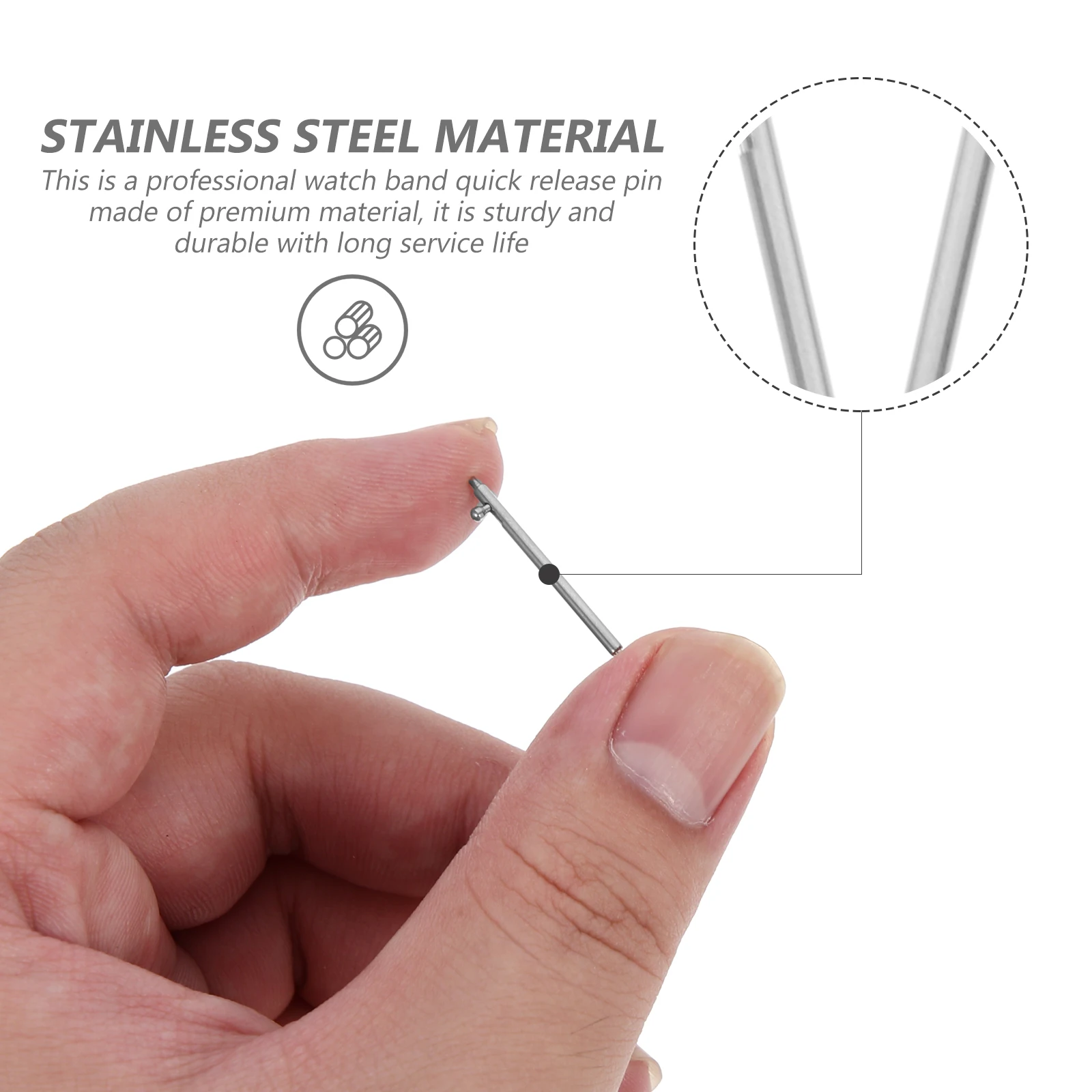 

4 Pcs Replaceable Quick Release Strap Accessories Stainless Steel Pins for Watch Bands