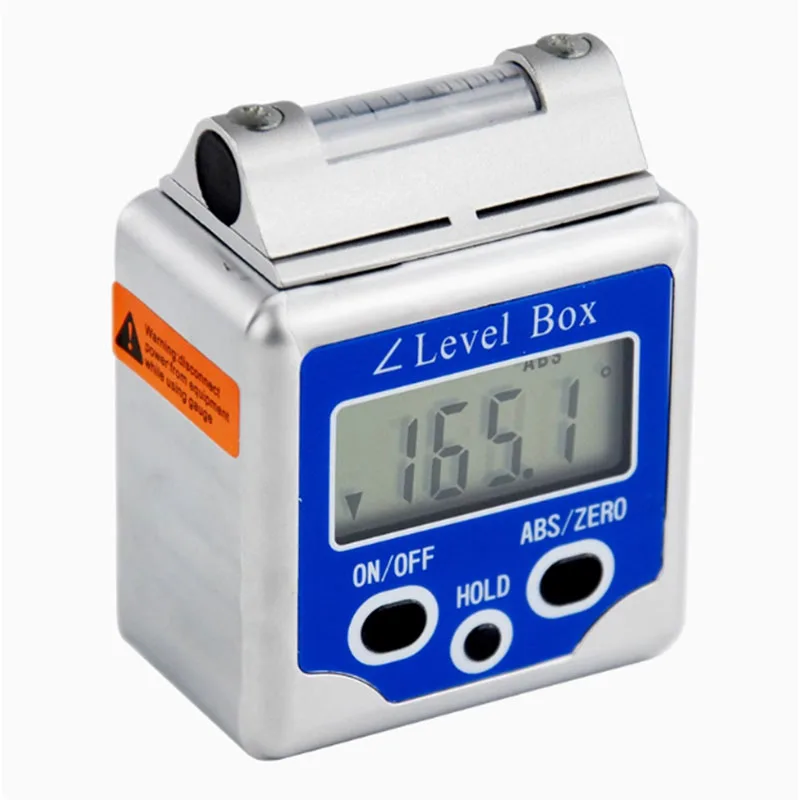 Industrial Grade Aluminum Digital Inclinometer BB-180 Mini LCD Electronic Angle Gauge with Magnetic Blisters Included