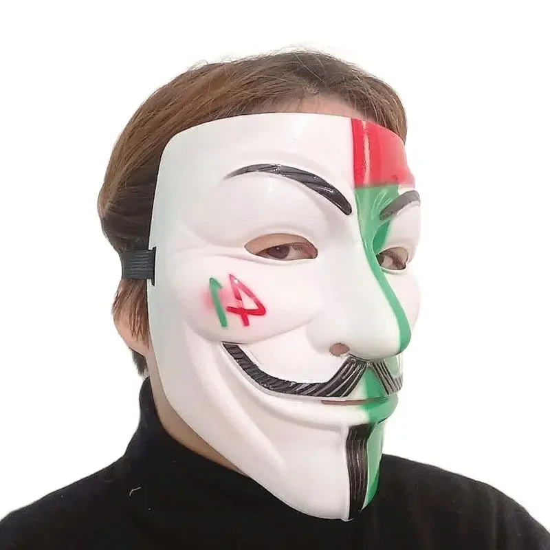 41 V for Vendetta Mask Camouflage Cosplay Mask Anonymous Movie Guy Fawkes Halloween Masquerade Party Smile Mask Joker Mask