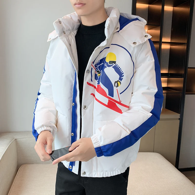 

Trendy ort White Men's down Jaet Winter New Sle Couple's Neutral Sle Bread Coat Outdoor Sports Climbing Running Cam