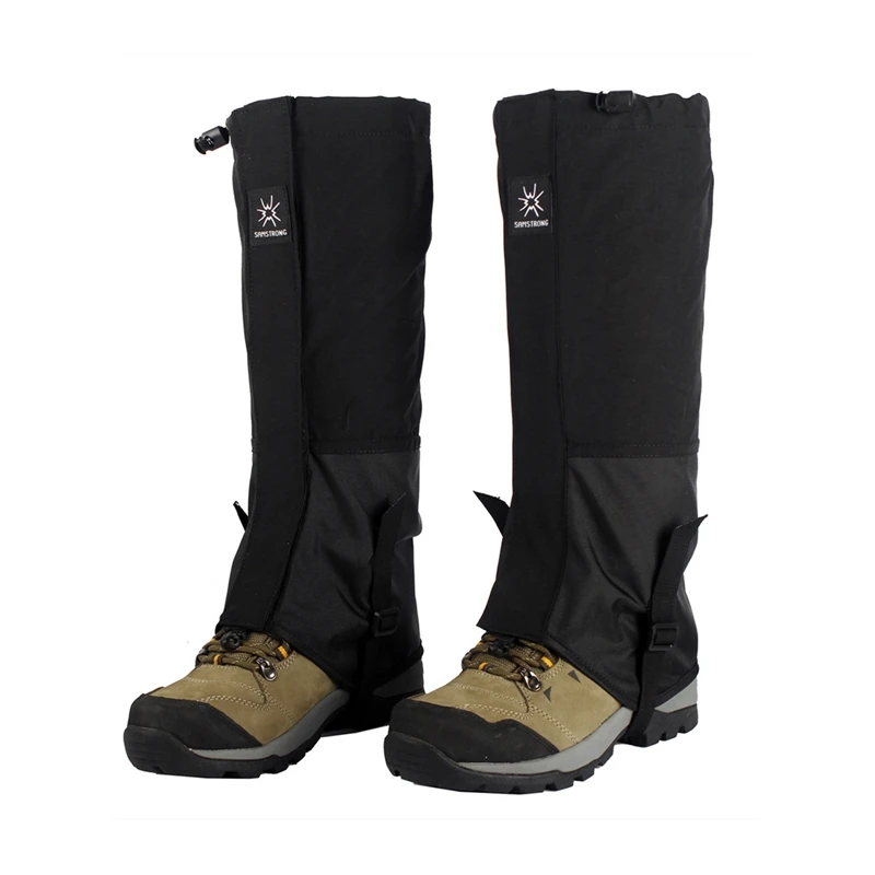 1 Pair Waterproof Adjustable Leg Gaiters for Hiking in Mud, Sand, and Snow Hunting, Mountain Climbing, or Snowshoeing