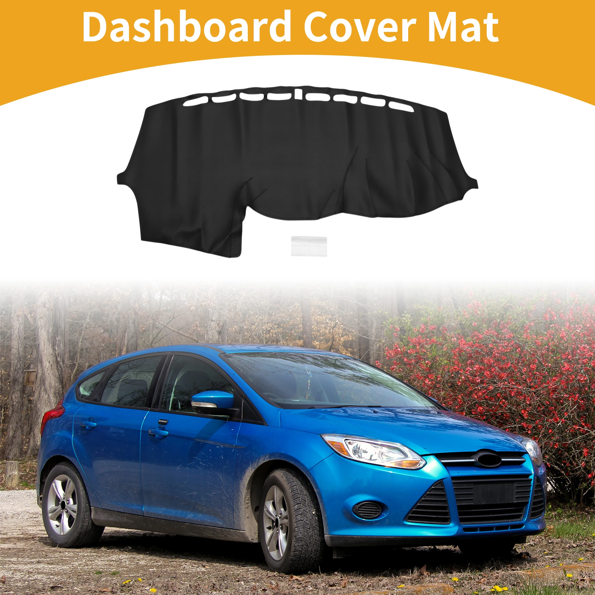 

UXCELL Dashboard Cover for Ford Focus 2012-2018 Black 1 Pcs Anti-Slip