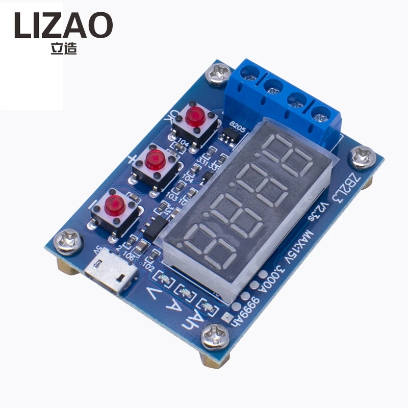 LIZAO ZB2L3 Battery Capacity Tester Analyzer Discharge Module for 18650 Li-ion Lithium Lead-acid Battery Test Measurement