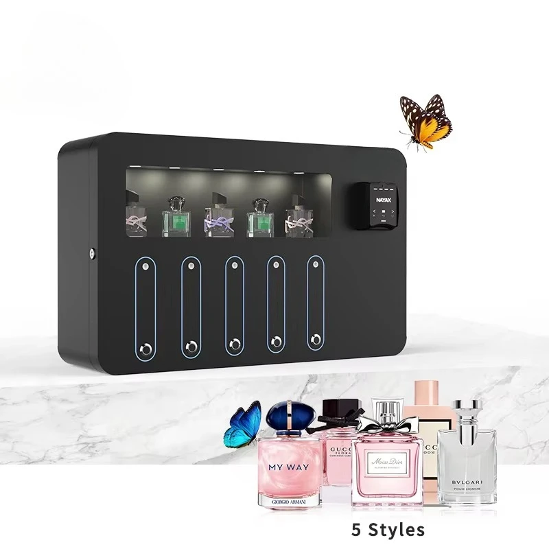 

Customize 5 Styles Perfume Brands Vending Machine Splash Perfume Sprayer One Shot Vending Machine