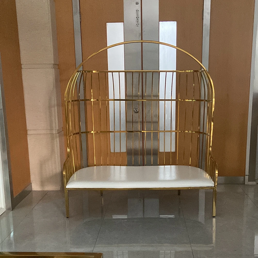 Wholesale Luxury Party Furniture White Gold Wedding Royal King Throne Chair Queen Sofa