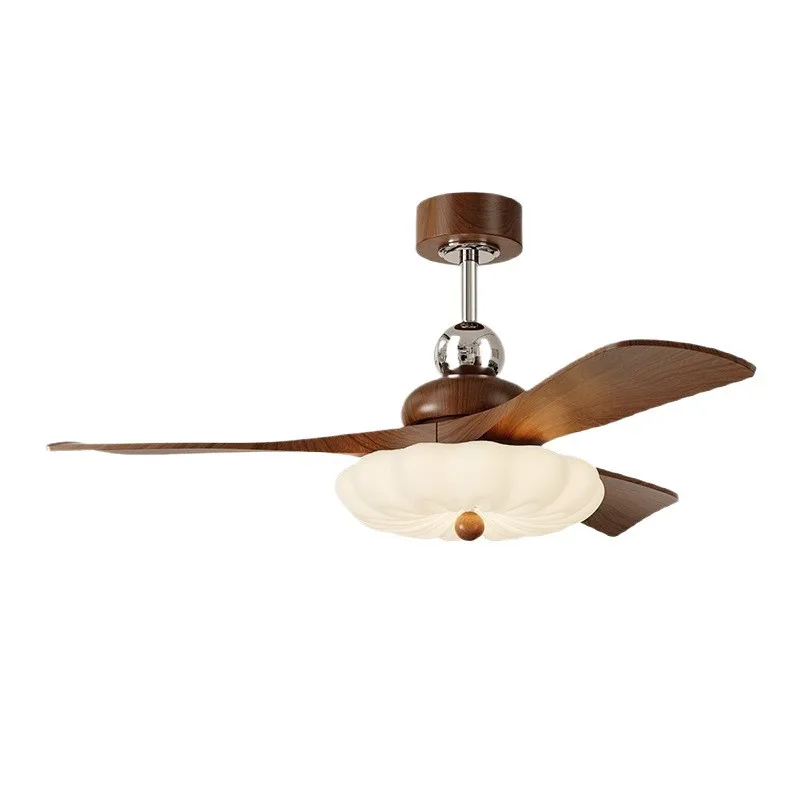 

Medieval fan light ceiling fan light 2025 new living room bedroom dining room special intelligent voice eyeprotection integrated