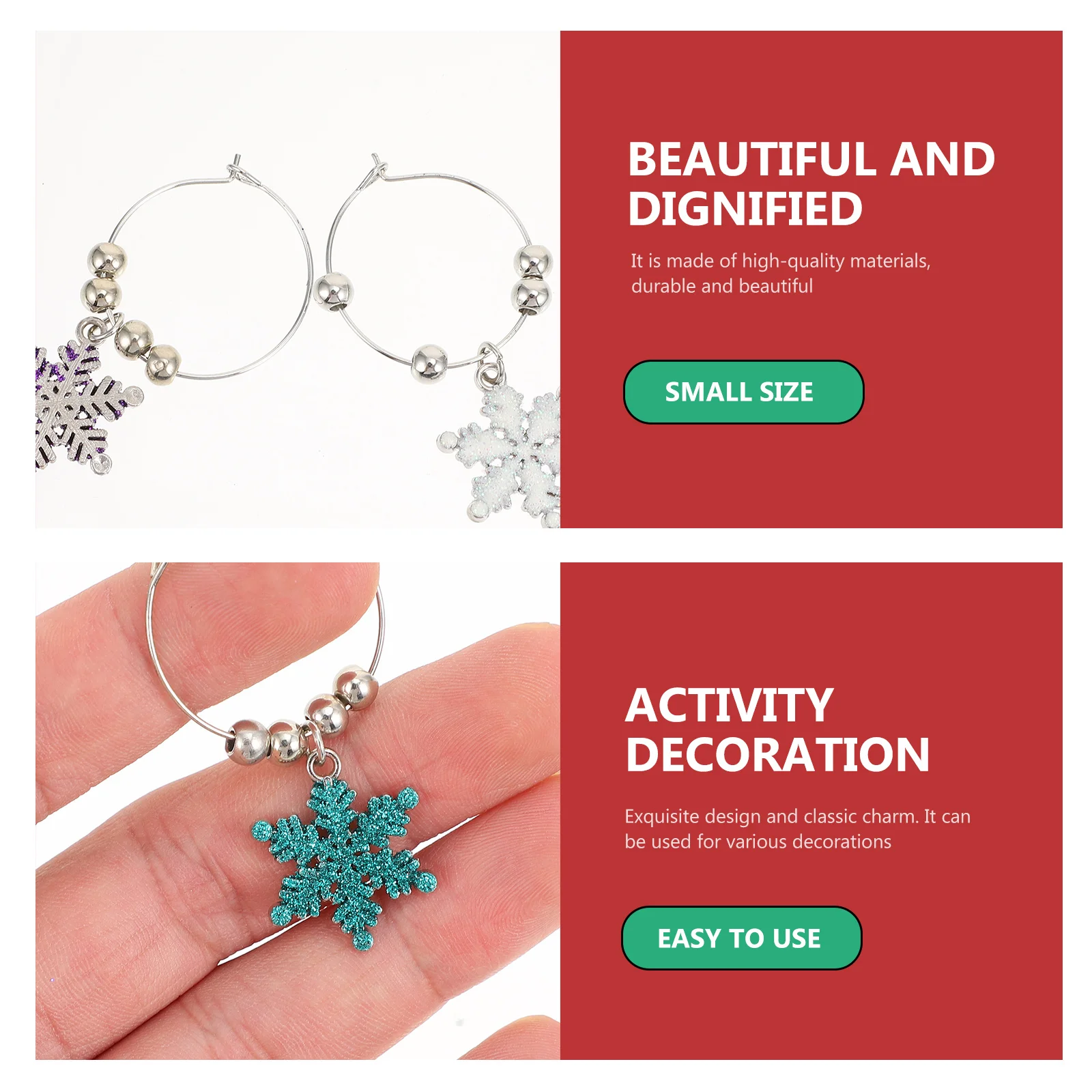 

6pcs Wine Glass Ring Colorful Creative Drink Marker Party Cup Identifier Alloy Bar Tool Decorative Accessory