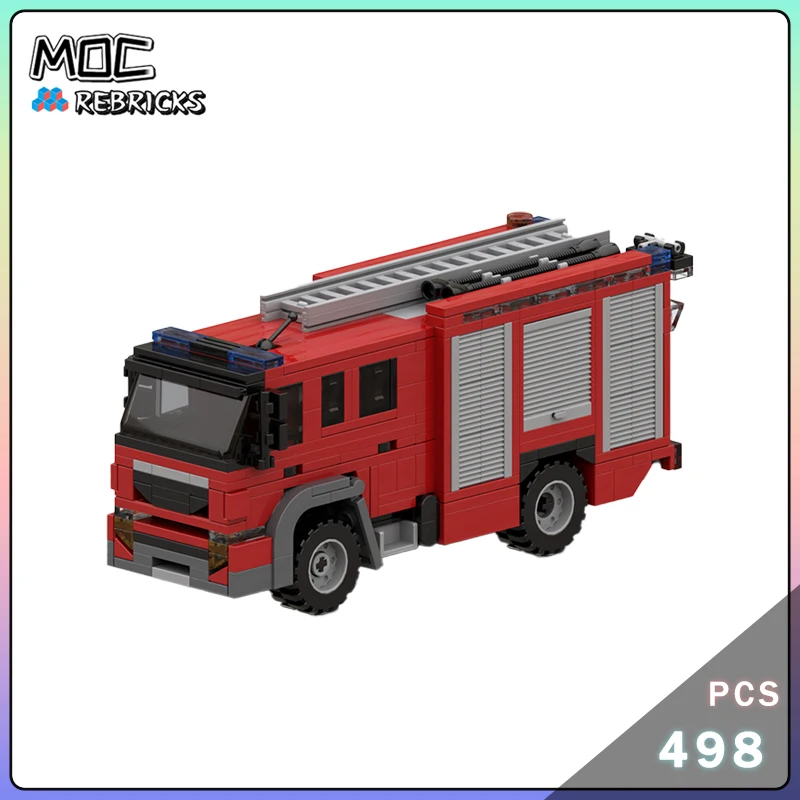 مدينة سلسلة MOC محرك النار بنة نموذج أطقم DIY تجميع الأصالة الطوب عرض السيارة لغز لعبة هدية عيد ميلاد