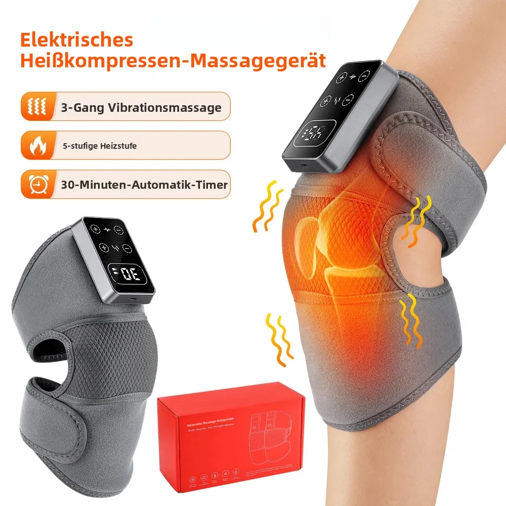 3-in-1 Intelligentes Elektrisches Beheiztes Vibrations-Kniemassagegerät Schulter-Ellbogen-Wärmekompresse Thermische Gelenkstütze Muskelentspannung
