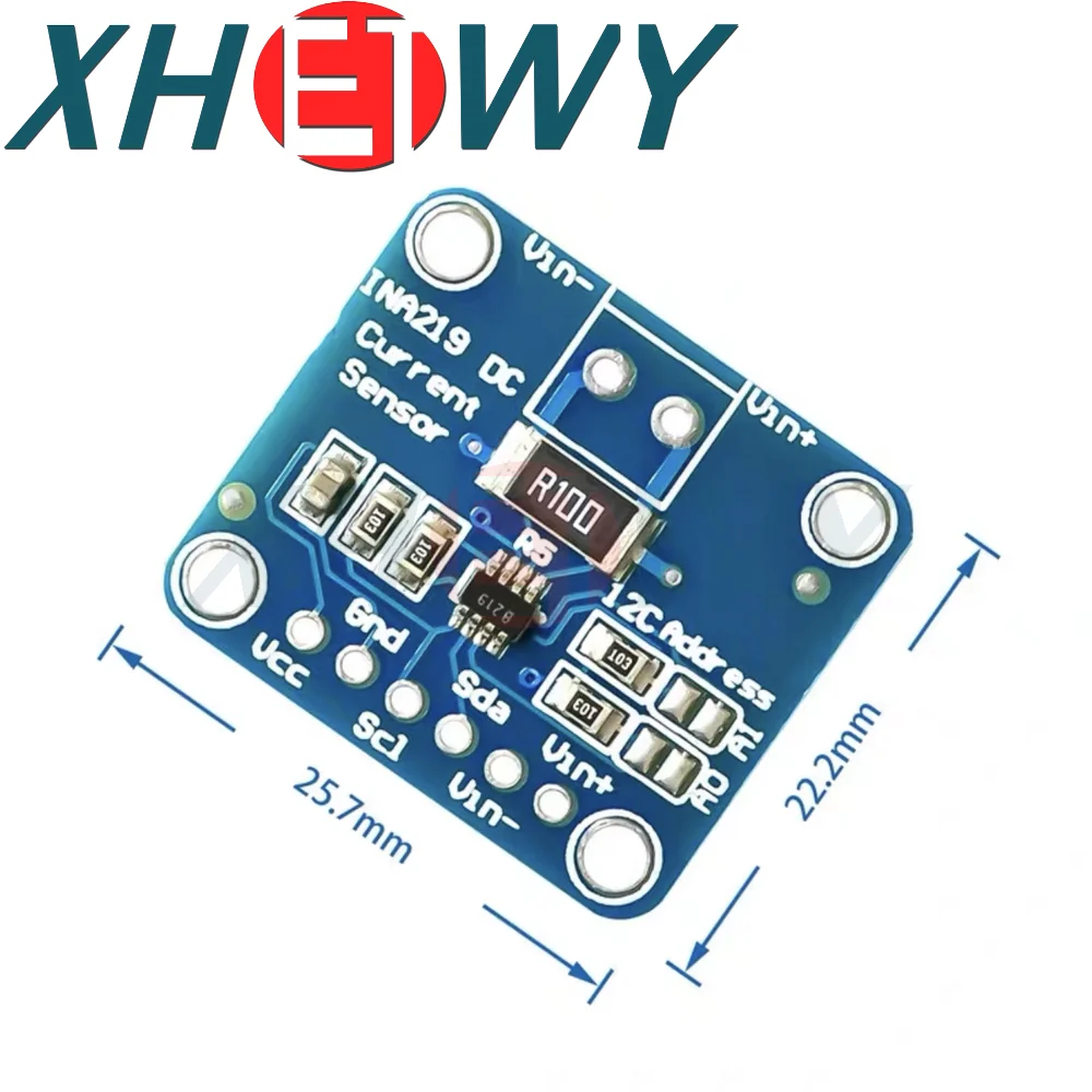 Двухнаправленный модуль прерывания датчика тока MCU-219 INA219 I2C, модуль датчика мониторинга нулевого дрейфа мощности