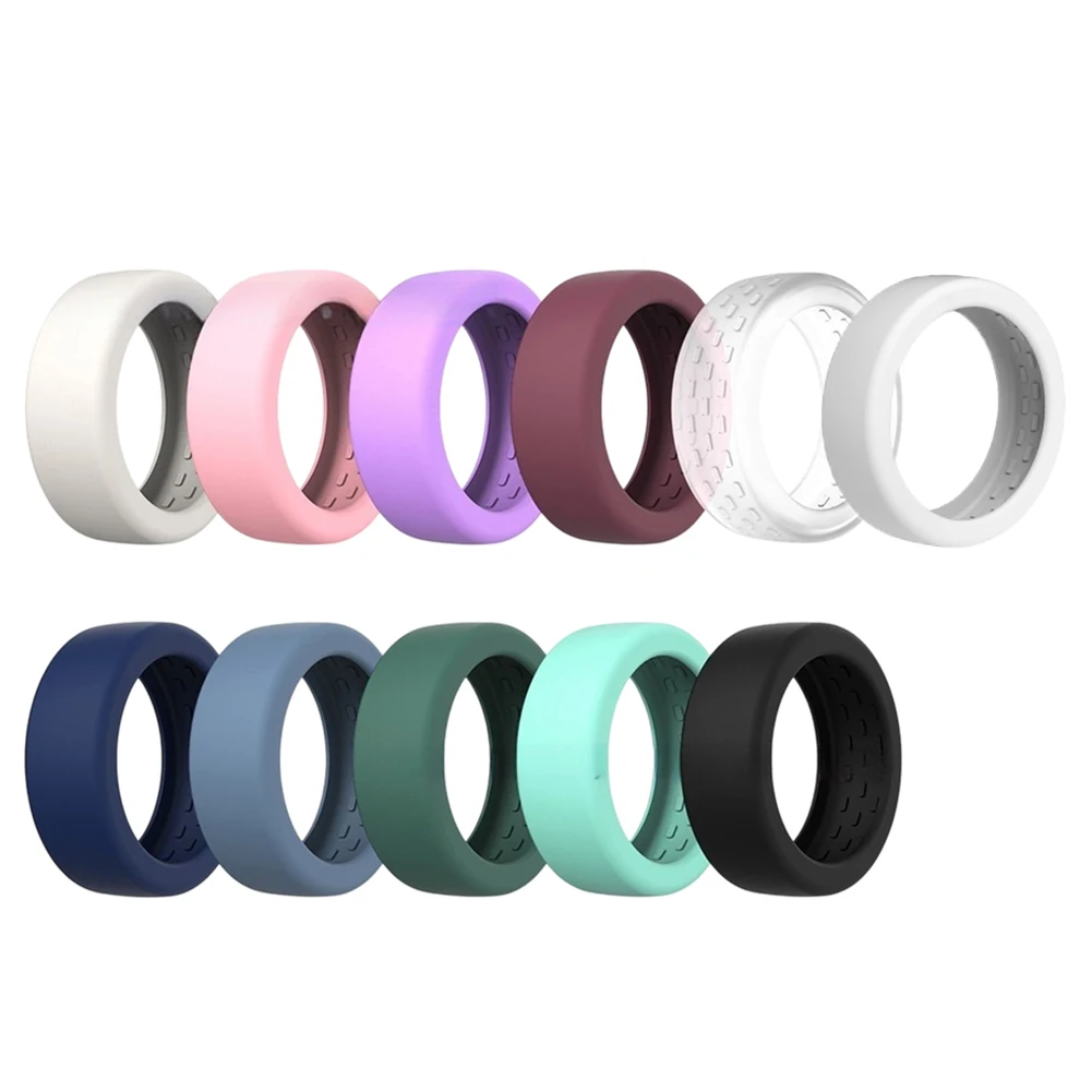 11pcs/pack Silicone Case For Oura Ring 5 Colorful Elastic Anti-Scratch Soft Ring Protector Smart-ring Replacement Accessories