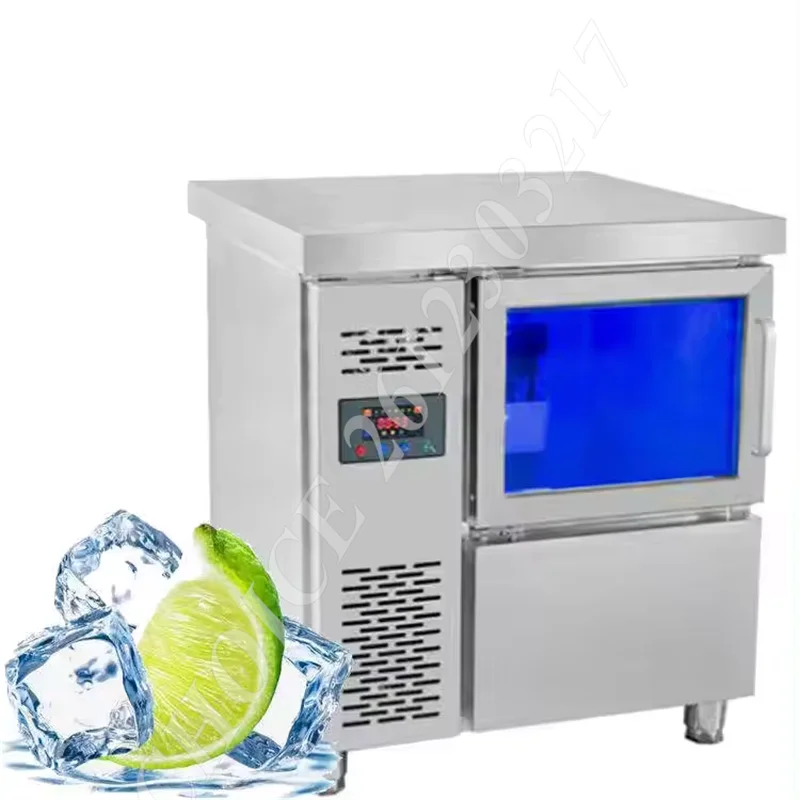 

Commercial Bar Desktop Ice Maker Upgrade Stainless Steel Automatic Ice Machine For Home Bar Crescent Ice Ice Making Workbench