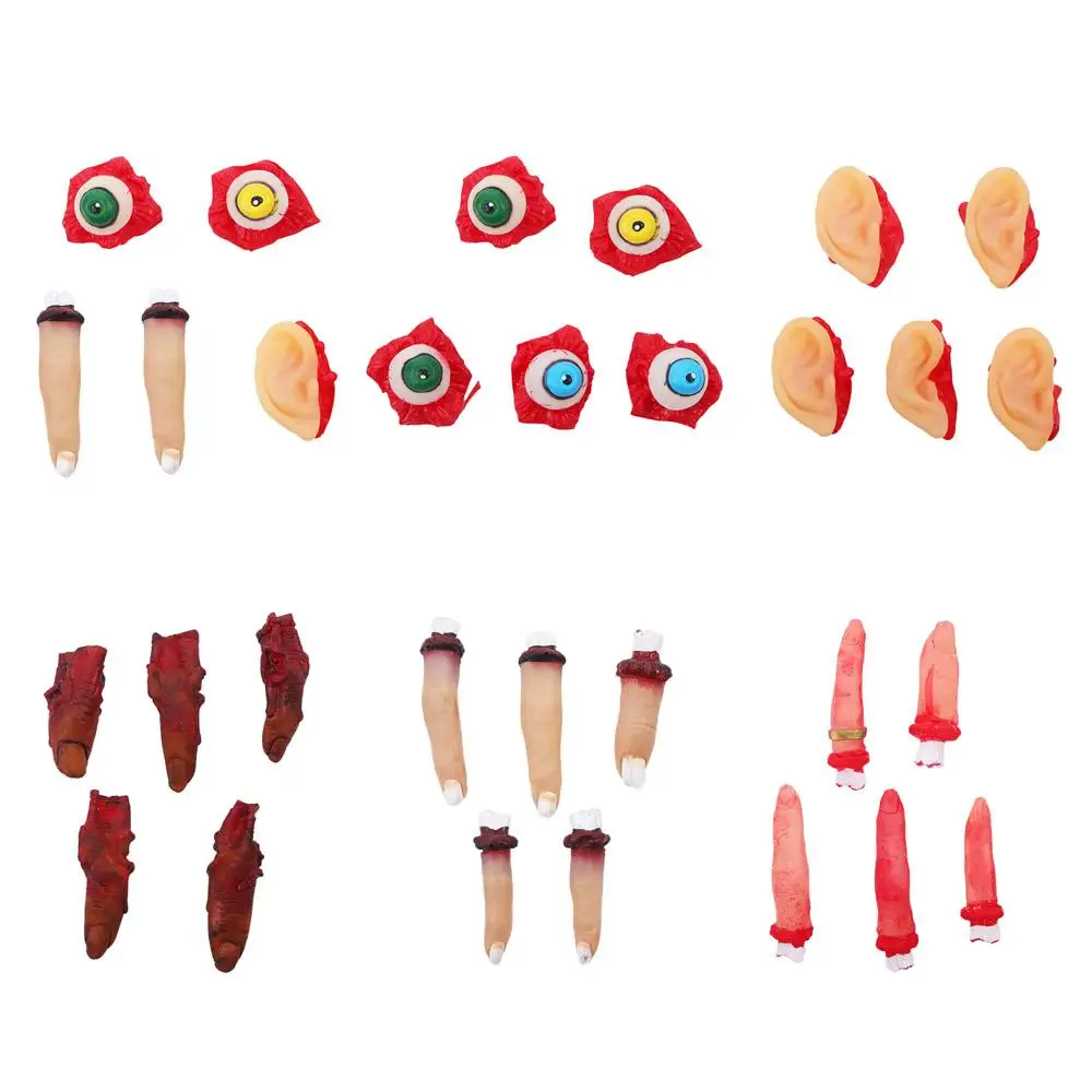 Simulated Decoration Ear Bloody Broken Finger Haunted House Party Supplies Halloween Horror Props Fake Body Organs Trick