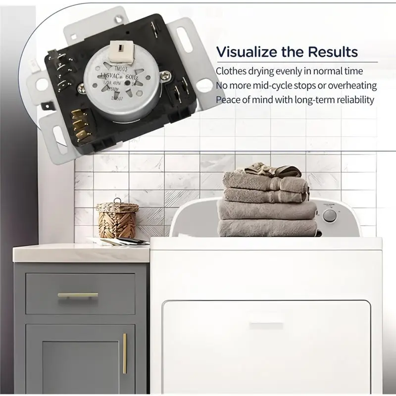 مؤقت مجفف ABAG W10642928 لـ W10642928c، PD00043061، 4448993، AP6023568، PS11756913، EAP11756 مؤقت الأجهزة