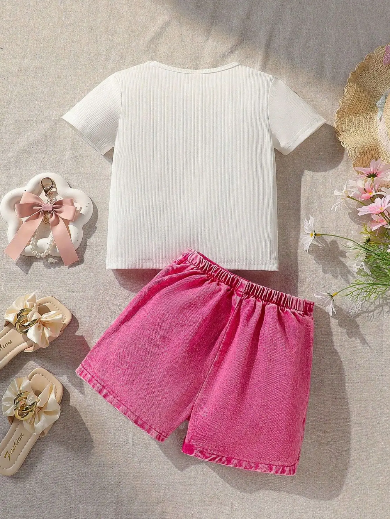 2-7 سنوات الفتيات تنورة قصيرة مجموعة مجسمة القوس الأعلى الثقيلة الدنيم غسلها تنورة السراويل مجموعة قطعتين 90-130 سنتيمتر