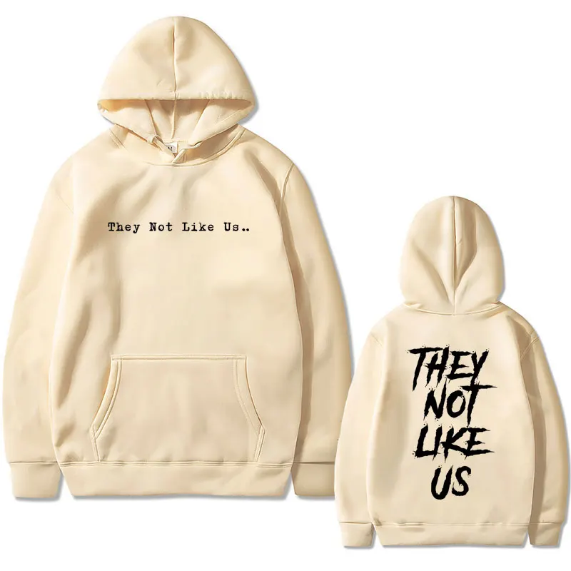 Rapper Kendrick Lamar They Not Like Us Double Sided Print Hoodie Men Women Hip Hop Oversized Tracksuit Man Casual Fleece Hoodies