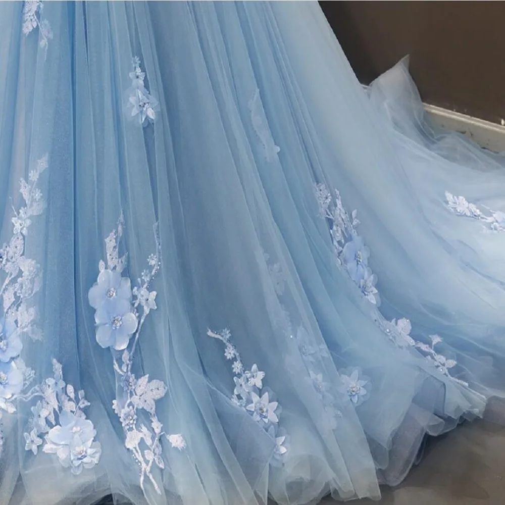 4036 Blue Sweetheart 2024 Quinceanera Dresses 15 Vintage Applique Beaded Birthday Princess Party Gowns