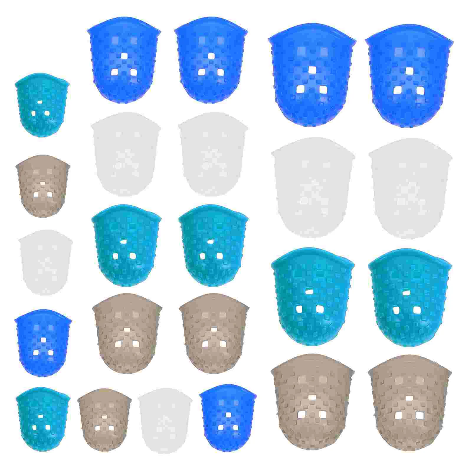 24 pezzi di nastro per il pollice da taglio, maniche per dita, protezione in gomma, punte per le dita, culle medie per scultura in cera da ufficio