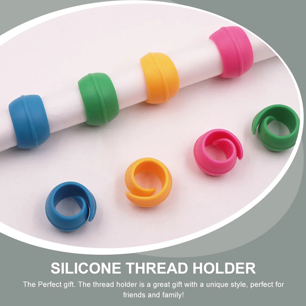 

48pcs Spool Silicone Thread Holders For Sewing Yarn Holders Embroidery Accessories Diy Craft Thread Carriers Yarn Coil Stand