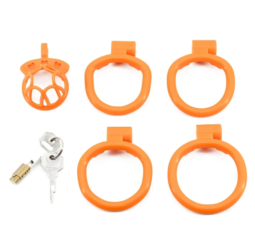 Chastity Lock Cock Cage Invisible Lock with 4 Arc Ring Testicle Chastity Belt BDSM Toy Hentai Bondage SexToy Adult toys for Men - view 5